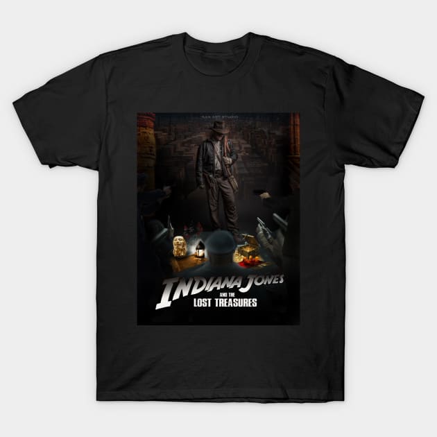 Indiana jones 2022 poster design T-Shirt by SAN ART STUDIO 